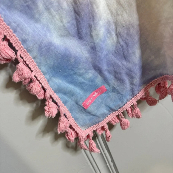 NWT Simply Southern Tie Dye‎ Coverup Tassels Beaded Drawstring Waist Size S / M - Picture 10 of 15